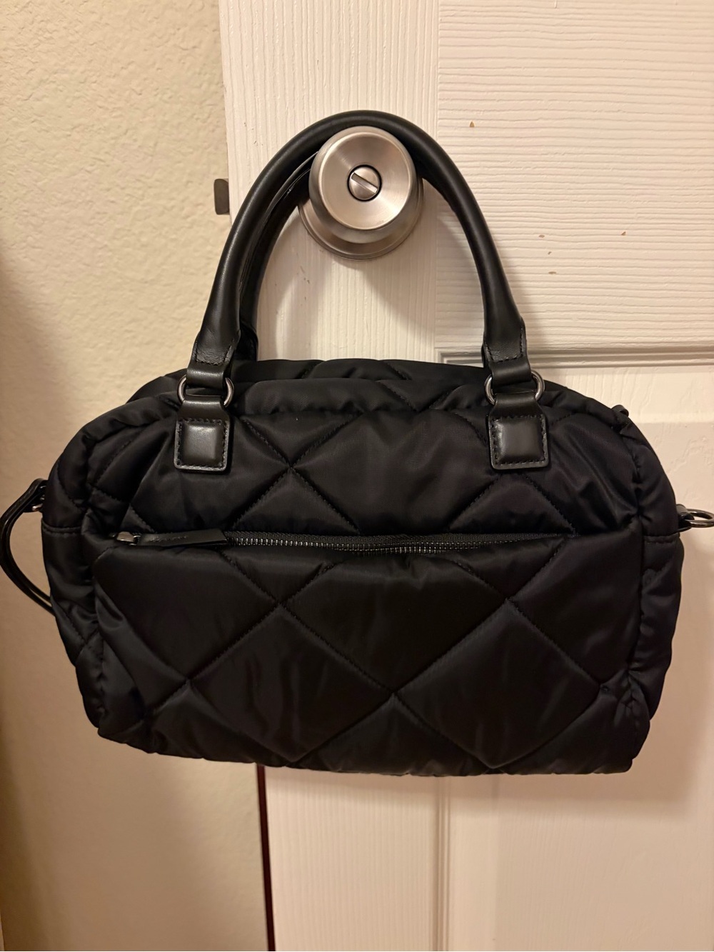 MZ Wallace Quilted Madison Black Satchel Handbag - Picture 2 of 5